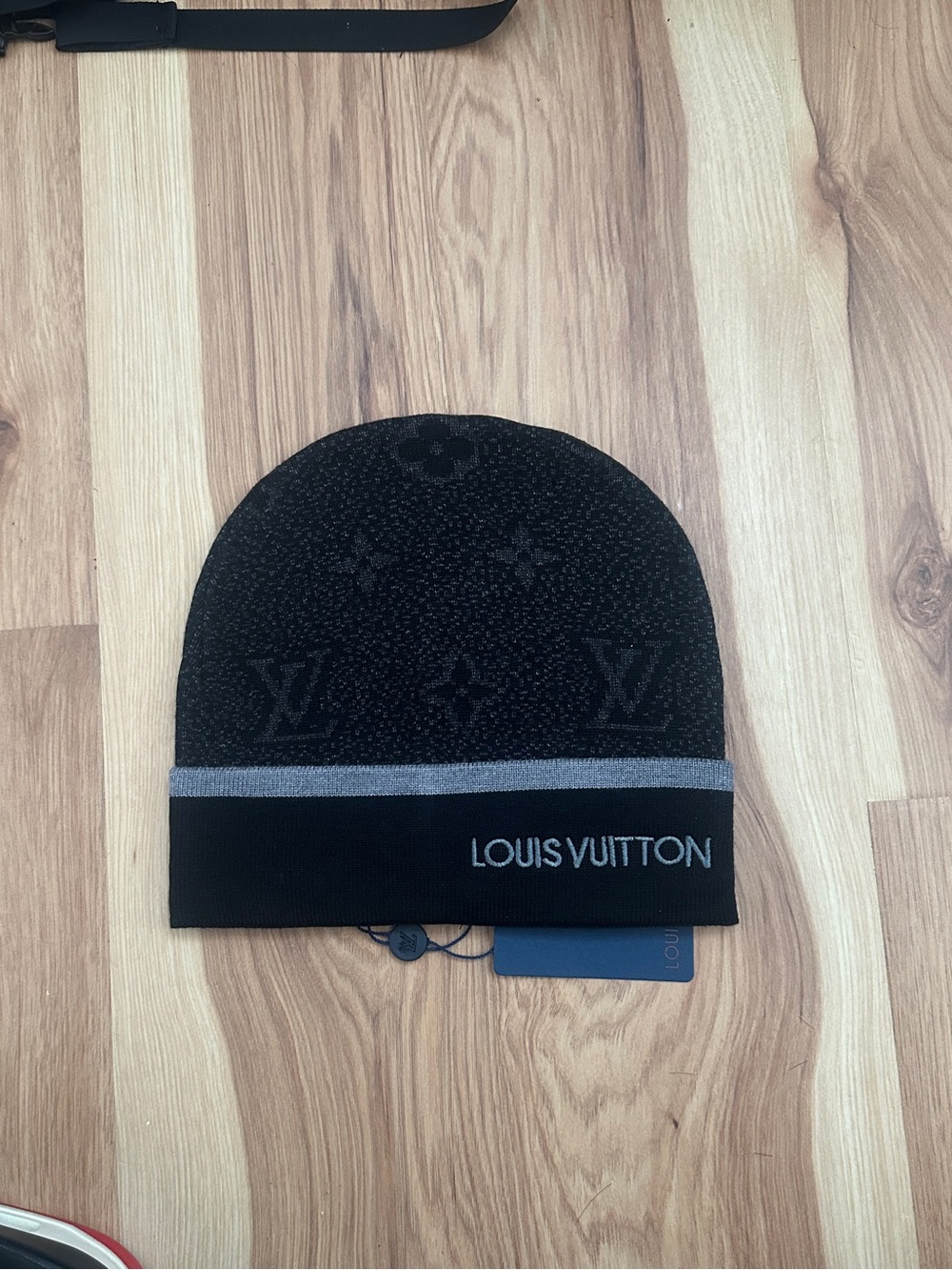 Louis Vuitton Translucent White Storage Pouch with Black Logo